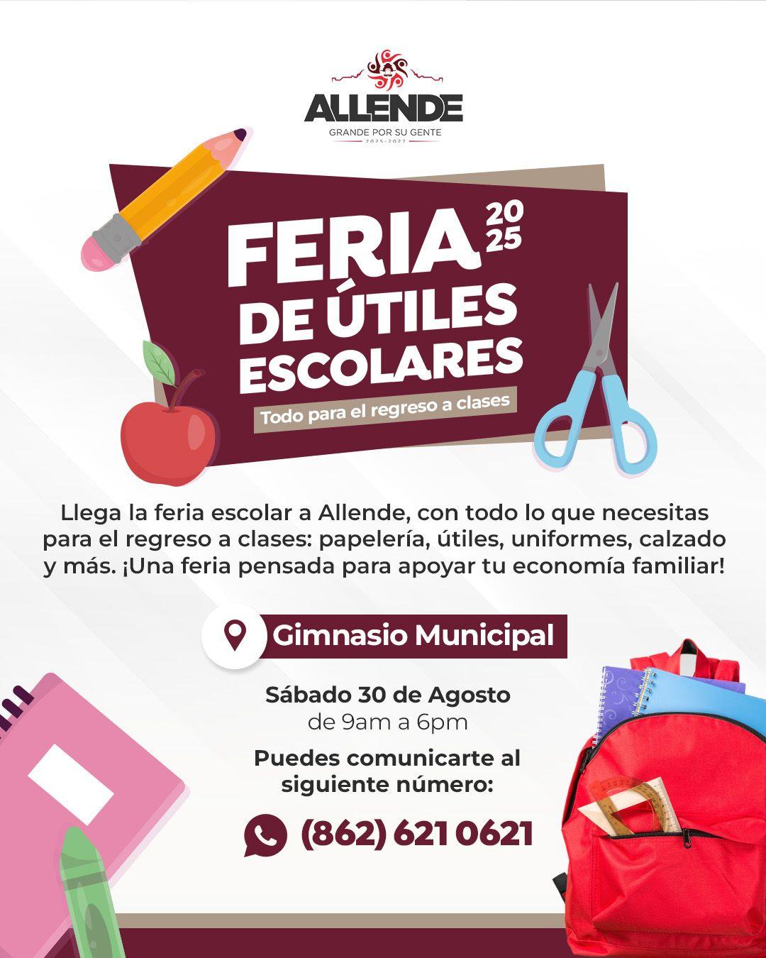 Feria de útiles escolares 2025 | Municipio de Allende Coahuila