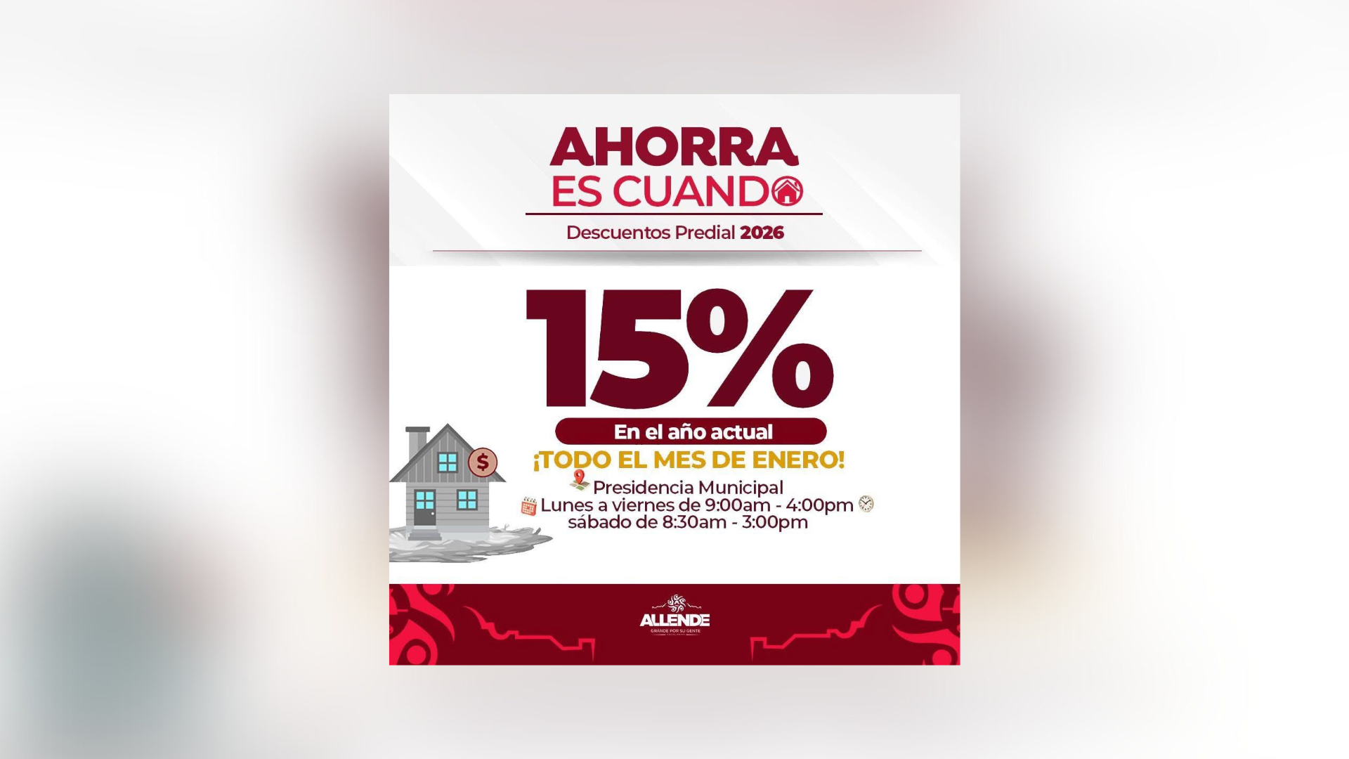 Descuentos Predial 2026 | Presidencia Municipal de Allende Coahuila
