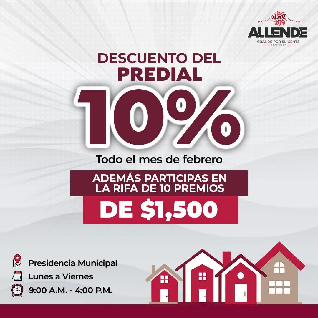 Descuentos en el Pago del Predial 2026 | Municipio de Allende Coahuila